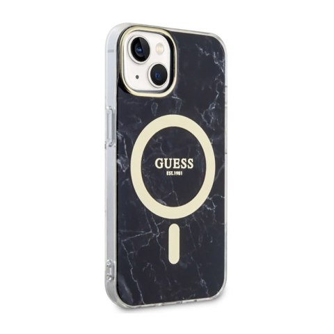 Guess Marble MagSafe - Etui iPhone 14 (Czarny) Guess Marble MagSafe - Etui iPhone 14 (Czarny)