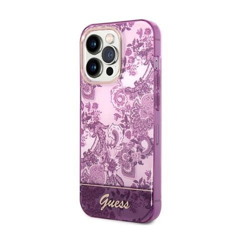 Guess Porcelain Collection - Etui iPhone 14 Pro (fuksja) Guess Porcelain Collection - Etui iPhone 14 Pro (fuksja)