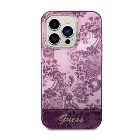 Guess Porcelain Collection - Etui iPhone 14 Pro (fuksja) Guess Porcelain Collection - Etui iPhone 14 Pro (fuksja)