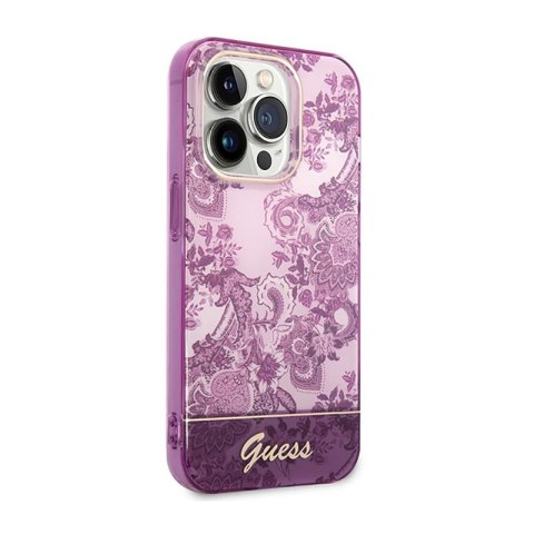 Guess Porcelain Collection - Etui iPhone 14 Pro (fuksja) Guess Porcelain Collection - Etui iPhone 14 Pro (fuksja)