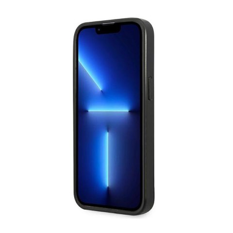 Guess Saffiano Triangle Logo Case - Etui iPhone 14 Plus (srebrny) Guess Saffiano Triangle Logo Case - Etui iPhone 14 Plus (srebrny)