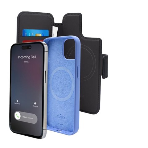 PURO Folio MagSafe Case - Etui iPhone 15 Plus / 14 Plus / 12 Pro Max (czarny) PURO Folio MagSafe Case - Etui iPhone 15 Plus / 14 Plus / 12 Pro Max (czarny)