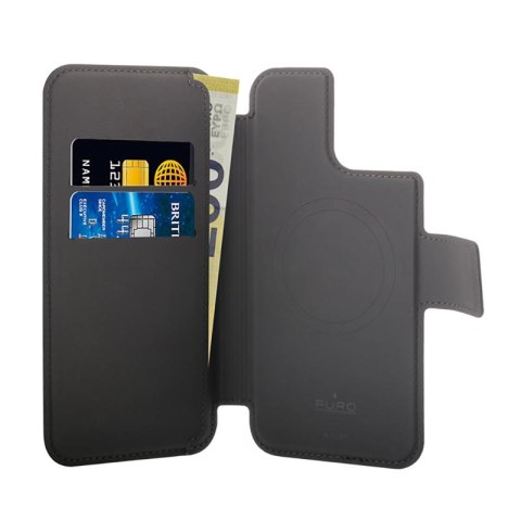 PURO Folio MagSafe Case - Etui iPhone 15 Plus / 14 Plus / 12 Pro Max (czarny) PURO Folio MagSafe Case - Etui iPhone 15 Plus / 14 Plus / 12 Pro Max (czarny)