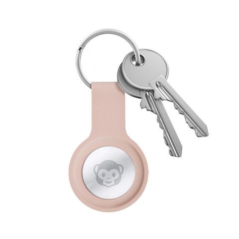 Crong Silicone Case with Key Ring - Etui ochronne brelok do Apple AirTag (piaskowy róż) Crong Silicone Case with Key Ring - Etui ochronne brelok do Apple AirTag (piaskowy róż)