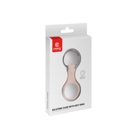 Crong Silicone Case with Key Ring - Etui ochronne brelok do Apple AirTag (piaskowy róż) Crong Silicone Case with Key Ring - Etui ochronne brelok do Apple AirTag (piaskowy róż)