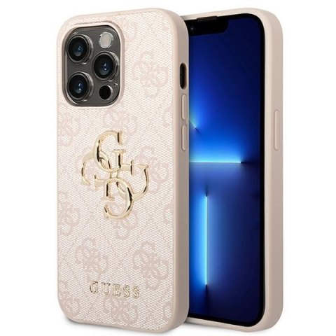 Guess 4G Big Metal Logo - Etui iPhone 14 Pro Max (różowy) Guess 4G Big Metal Logo - Etui iPhone 14 Pro Max (różowy)