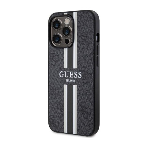 Guess 4G Printed Stripes MagSafe - Etui iPhone 13 Pro (Czarny) Guess 4G Printed Stripes MagSafe - Etui iPhone 13 Pro (Czarny)