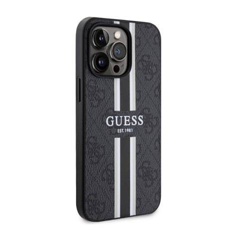 Guess 4G Printed Stripes MagSafe - Etui iPhone 13 Pro (Czarny) Guess 4G Printed Stripes MagSafe - Etui iPhone 13 Pro (Czarny)