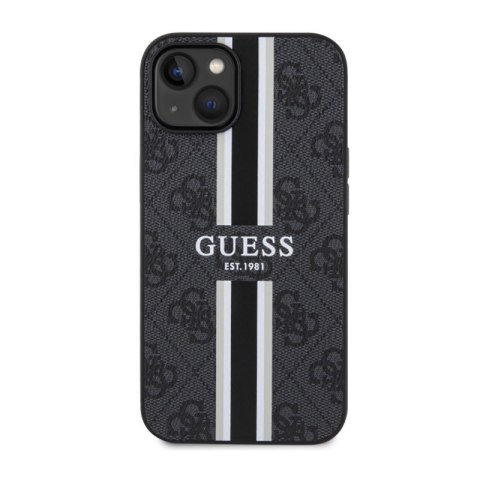 Guess 4G Printed Stripes MagSafe - Etui iPhone 14 Plus (Czarny) Guess 4G Printed Stripes MagSafe - Etui iPhone 14 Plus (Czarny)