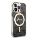 Guess Bundle Pack MagSafe 4G - Zestaw etui + ładowarka MagSafe iPhone 13 Pro Max (czarny/złoty)