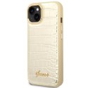 Guess Croco Collection - Etui iPhone 14 Plus (złoty)