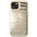 Guess Croco Collection - Etui iPhone 14 Plus (złoty)