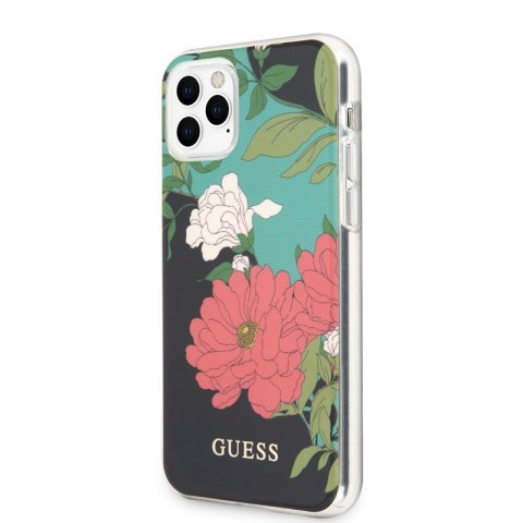 Guess Flower Shiny Collection N1 - Etui iPhone 11 Pro (Black) Guess Flower Shiny Collection N1 - Etui iPhone 11 Pro (Black)