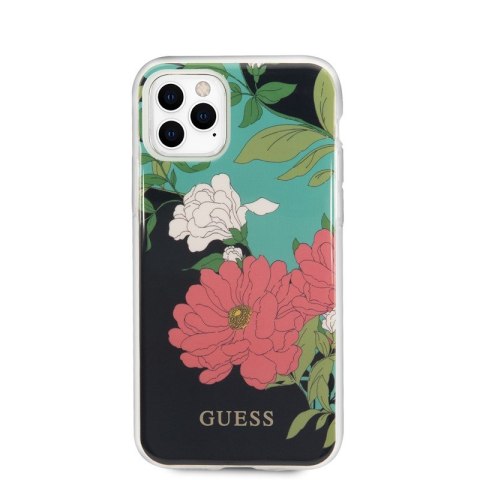 Guess Flower Shiny Collection N1 - Etui iPhone 11 Pro (Black) Guess Flower Shiny Collection N1 - Etui iPhone 11 Pro (Black)