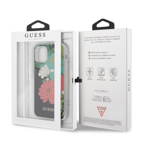Guess Flower Shiny Collection N1 - Etui iPhone 11 Pro (Black) Guess Flower Shiny Collection N1 - Etui iPhone 11 Pro (Black)