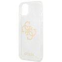 Guess Glitter 4G Big Logo - Etui iPhone 13 mini (przezroczysty)