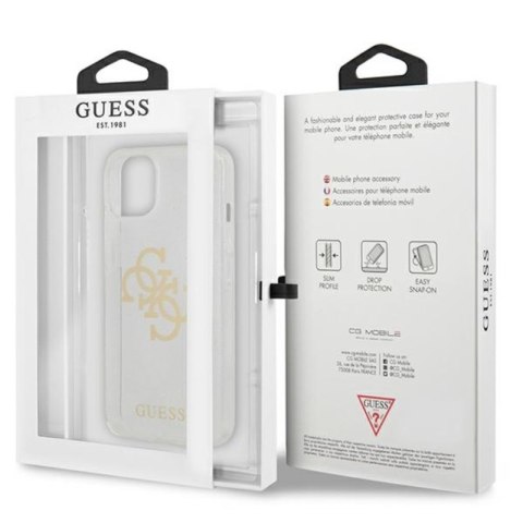 Guess Glitter 4G Big Logo - Etui iPhone 13 mini (przezroczysty) Guess Glitter 4G Big Logo - Etui iPhone 13 mini (przezroczysty)