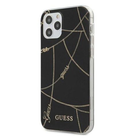 Guess Gold Chain - Etui iPhone 12 Pro Max (czarny) Guess Gold Chain - Etui iPhone 12 Pro Max (czarny)