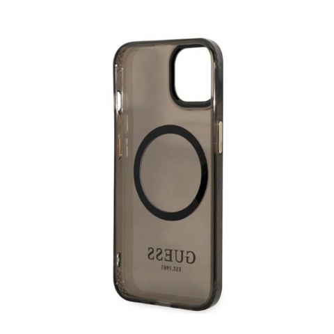 Guess Gold Outline Translucent MagSafe - Etui iPhone 13 (czarny) Guess Gold Outline Translucent MagSafe - Etui iPhone 13 (czarny)