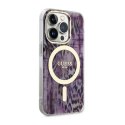 Guess Leopard MagSafe - Etui iPhone 14 Pro Max (Różowy)