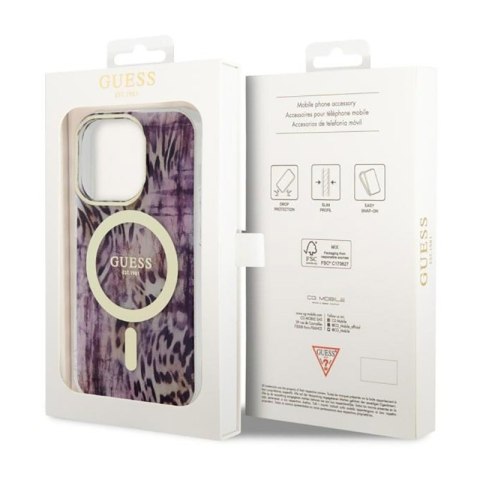 Guess Leopard MagSafe - Etui iPhone 14 Pro Max (Różowy) Guess Leopard MagSafe - Etui iPhone 14 Pro Max (Różowy)