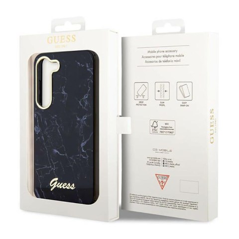Guess Marble Collection - Etui Samsung Galaxy S23 (czarny) Guess Marble Collection - Etui Samsung Galaxy S23 (czarny)