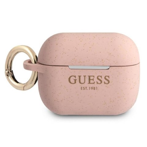 Guess Silicone Glitter Case Est - Etui Airpods Pro (różowy) Guess Silicone Glitter Case Est - Etui Airpods Pro (różowy)