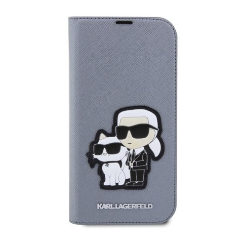 Karl Lagerfeld Booktype NFT Saffiano Karl & Choupette - Etui iPhone 14 Pro Max (Srebrny) Karl Lagerfeld Booktype NFT Saffiano Karl & Choupette - Etui iPhone 14 Pro Max (Srebrny)
