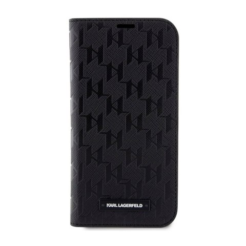 Karl Lagerfeld Booktype Saffiano Monogram - Etui iPhone 14 Pro Max (Czarny) Karl Lagerfeld Booktype Saffiano Monogram - Etui iPhone 14 Pro Max (Czarny)