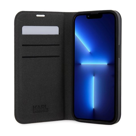 Karl Lagerfeld Booktype Saffiano Monogram - Etui iPhone 14 Pro Max (Czarny) Karl Lagerfeld Booktype Saffiano Monogram - Etui iPhone 14 Pro Max (Czarny)