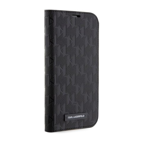 Karl Lagerfeld Booktype Saffiano Monogram - Etui iPhone 14 Pro Max (Czarny) Karl Lagerfeld Booktype Saffiano Monogram - Etui iPhone 14 Pro Max (Czarny)