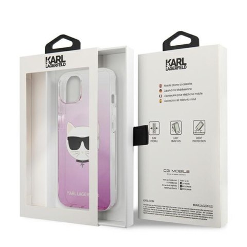 Karl Lagerfeld Choupette Head - Etui iPhone 13 Mini (różowy) Karl Lagerfeld Choupette Head - Etui iPhone 13 Mini (różowy)