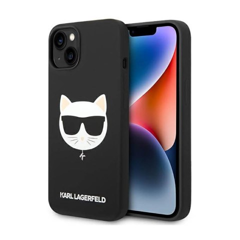Karl Lagerfeld Choupette Head MagSafe Silicone - Etui iPhone 14 Plus (czarny) Karl Lagerfeld Choupette Head MagSafe Silicone - Etui iPhone 14 Plus (czarny)