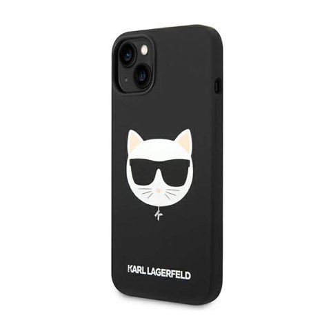 Karl Lagerfeld Choupette Head MagSafe Silicone - Etui iPhone 14 Plus (czarny) Karl Lagerfeld Choupette Head MagSafe Silicone - Etui iPhone 14 Plus (czarny)