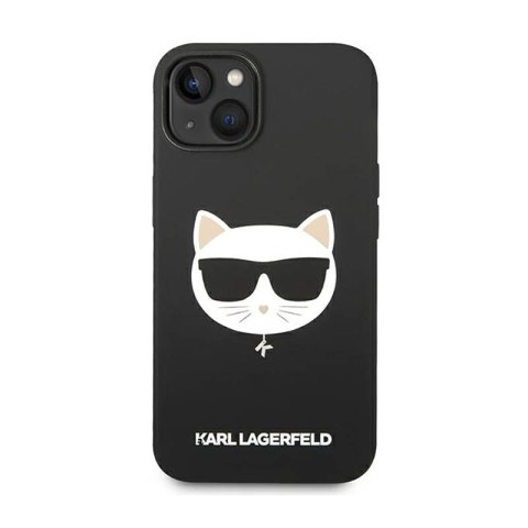Karl Lagerfeld Choupette Head MagSafe Silicone - Etui iPhone 14 Plus (czarny) Karl Lagerfeld Choupette Head MagSafe Silicone - Etui iPhone 14 Plus (czarny)