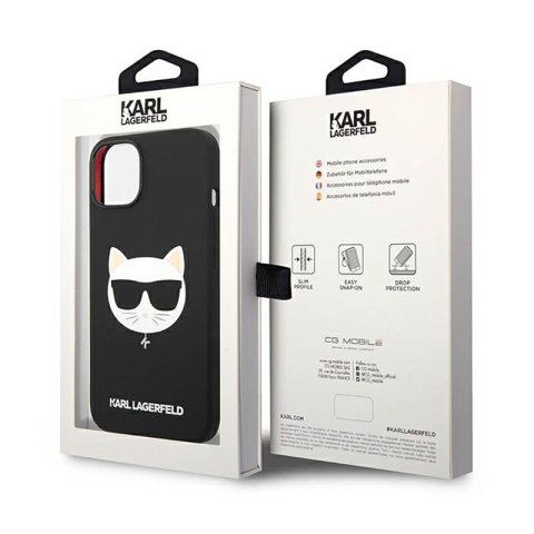 Karl Lagerfeld Choupette Head MagSafe Silicone - Etui iPhone 14 Plus (czarny) Karl Lagerfeld Choupette Head MagSafe Silicone - Etui iPhone 14 Plus (czarny)
