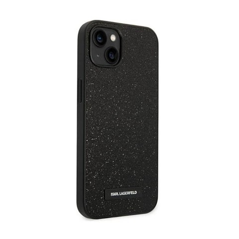 Karl Lagerfeld Glitter Plaque Logo - Etui iPhone 14 Plus (czarny) Karl Lagerfeld Glitter Plaque Logo - Etui iPhone 14 Plus (czarny)