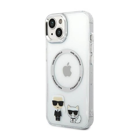 Karl Lagerfeld Karl & Choupette Aluminium MagSafe - Etui iPhone 14 Plus (przezroczysty) Karl Lagerfeld Karl & Choupette Aluminium MagSafe - Etui iPhone 14 Plus (przezroczysty)