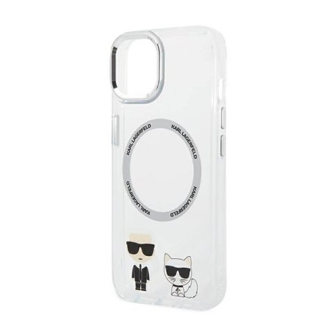 Karl Lagerfeld Karl & Choupette Aluminium MagSafe - Etui iPhone 14 Plus (przezroczysty) Karl Lagerfeld Karl & Choupette Aluminium MagSafe - Etui iPhone 14 Plus (przezroczysty)