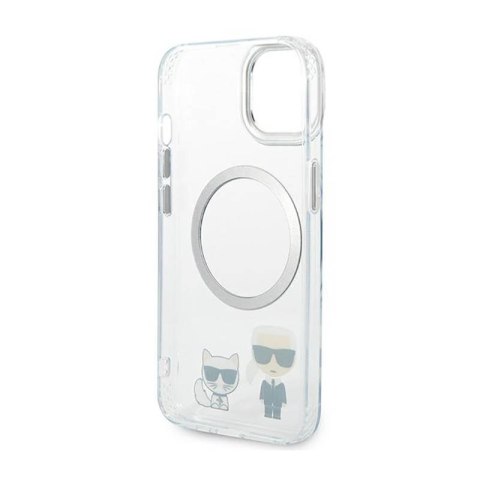 Karl Lagerfeld Karl & Choupette Aluminium MagSafe - Etui iPhone 14 Plus (przezroczysty) Karl Lagerfeld Karl & Choupette Aluminium MagSafe - Etui iPhone 14 Plus (przezroczysty)