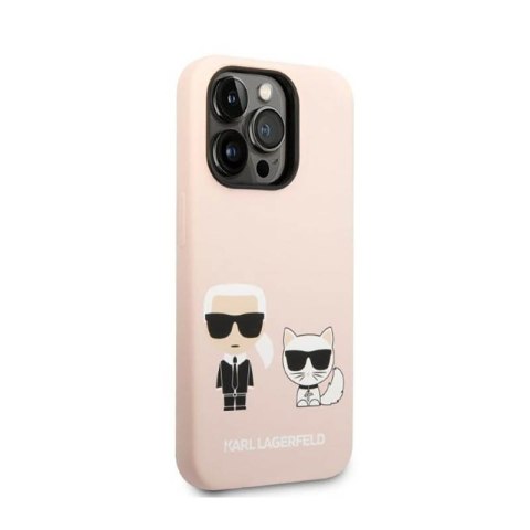 Karl Lagerfeld Liquid Silicone Karl & Choupette MagSafe - Etui iPhone 14 Pro (różowy) Karl Lagerfeld Liquid Silicone Karl & Choupette MagSafe - Etui iPhone 14 Pro (różowy)