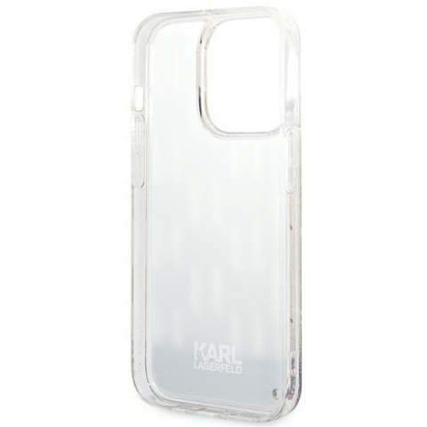 Karl Lagerfeld Monogram Liquid Glitter - Etui iPhone 14 Pro Max (srebrny) Karl Lagerfeld Monogram Liquid Glitter - Etui iPhone 14 Pro Max (srebrny)