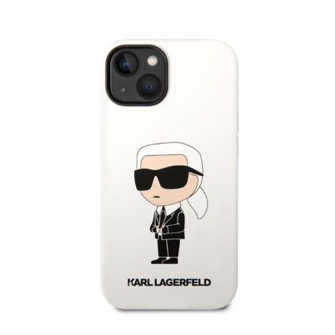 Karl Lagerfeld Silicone NFT Ikonik - Etui iPhone 14 Plus (biały) Karl Lagerfeld Silicone NFT Ikonik - Etui iPhone 14 Plus (biały)