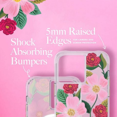 Rifle Paper Clear - Etui iPhone 14 / iPhone 13 zdobione złotem (Rose Garden) Rifle Paper Clear - Etui iPhone 14 / iPhone 13 zdobione złotem (Rose Garden)
