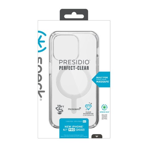 Speck Presidio Perfect-Clear + MagSafe - Etui iPhone 14 Pro z powłoką MICROBAN (Clear) Speck Presidio Perfect-Clear + MagSafe - Etui iPhone 14 Pro z powłoką MICROBAN (Clear)