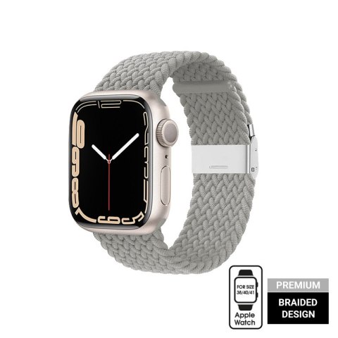 Crong Wave Band - Pleciony pasek do Apple Watch 38/40/41/42 mm (jasny szary) Crong Wave Band - Pleciony pasek do Apple Watch 38/40/41/42 mm (jasny szary)