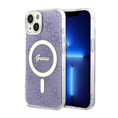 Guess 4G MagSafe - Etui iPhone 14 (Purpurowy) Guess 4G MagSafe - Etui iPhone 14 (Purpurowy)