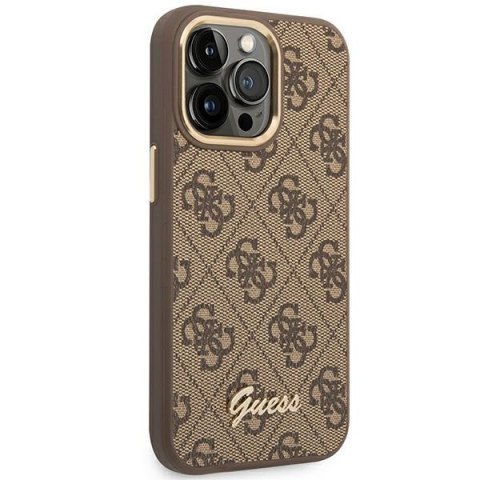 Guess 4G Metal Camera Outline Case - Etui iPhone 14 Pro (Brązowy) Guess 4G Metal Camera Outline Case - Etui iPhone 14 Pro (Brązowy)