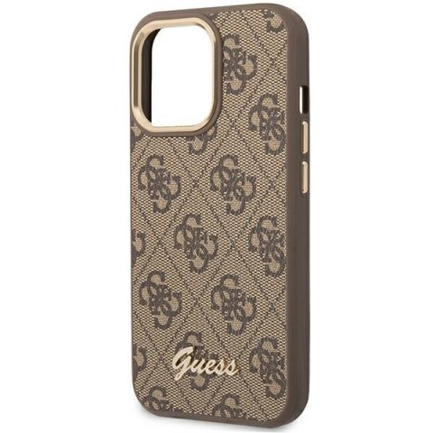 Guess 4G Metal Camera Outline Case - Etui iPhone 14 Pro (Brązowy) Guess 4G Metal Camera Outline Case - Etui iPhone 14 Pro (Brązowy)