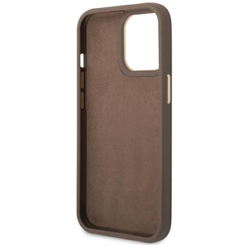 Guess 4G Metal Camera Outline Case - Etui iPhone 14 Pro (Brązowy) Guess 4G Metal Camera Outline Case - Etui iPhone 14 Pro (Brązowy)